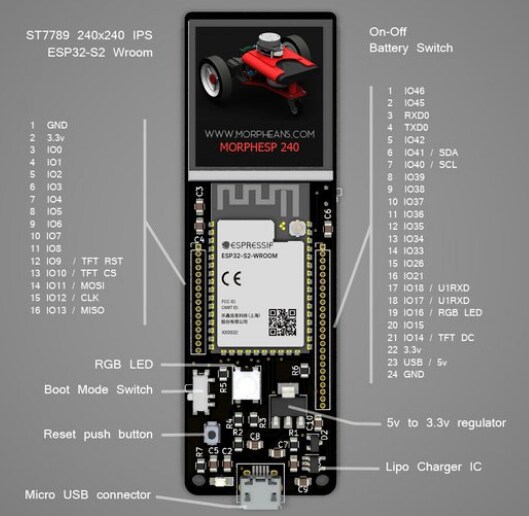 Morpheans MorphESP 240 Development Board